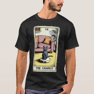 De Strijdwagen Robot Stofzuiger Kat Grappige Tarot T-shirt