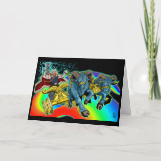 De strijdwagen van Thor - Wenskaart Kaart