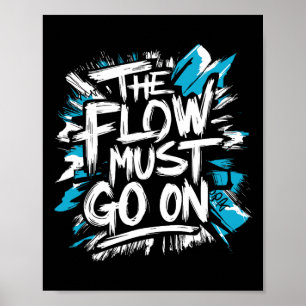 De Stroom Moet Doorgaan - IJshockey Attitude Poster