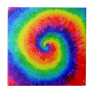 De stropdas-Kleurstof van de regenboog het Tegeltje