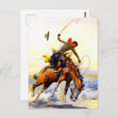 “De stroper” Western Art door Charles M Russell Briefkaart (Voorkant / Achterkant)