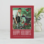 De structuur bijsnijden feestdagenkaart (Staand voorkant)