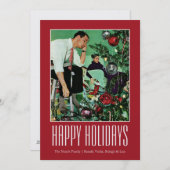 De structuur bijsnijden feestdagenkaart (Voorkant / Achterkant)