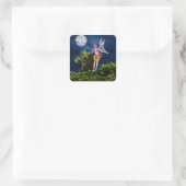 De structuur decorteren vierkante sticker (Tas)