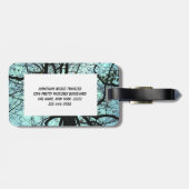 De structuur omhoog bagagelabel (Achterkant horizontaal)