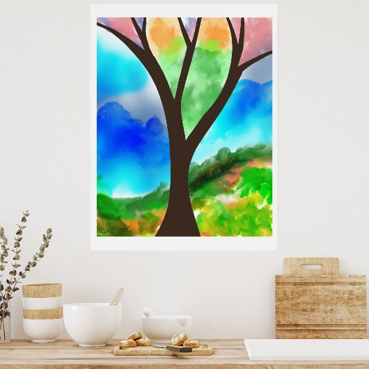 De structuur poster (Keuken)