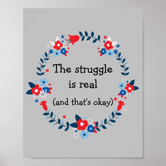 De struikelblok is een flinke, platte Poster print (Voorkant)