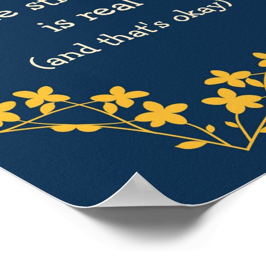 De struikelblok is een flinke, platte Poster print (Hoek)