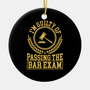 De student is onschuldig om het barexamen over te keramisch ornament