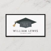 De Student Modern Minimalistische QR Code van het  Visitekaartje (Voorkant)