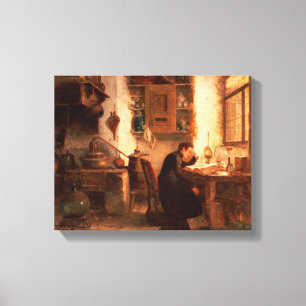 De student scheikunde en apotheek canvas afdruk