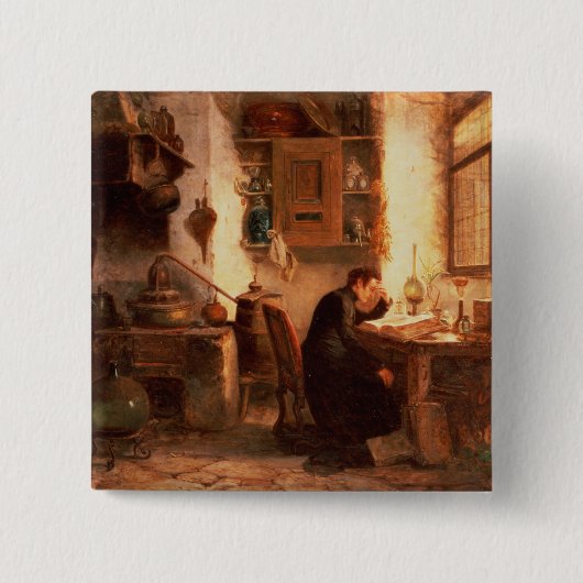 De student scheikunde en apotheek vierkante button 5,1 cm (Voorkant)