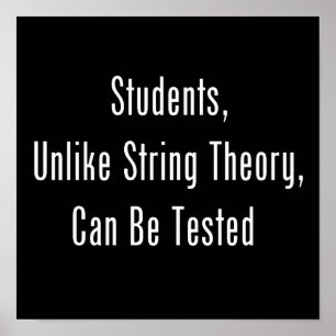 De studenten, in tegenstelling tot de theorie van  poster
