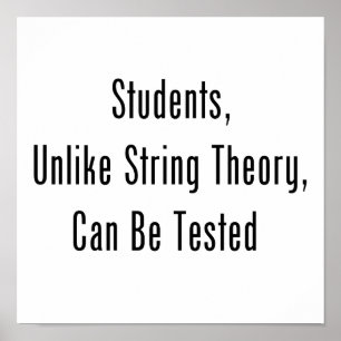 De studenten, in tegenstelling tot de theorie van  poster