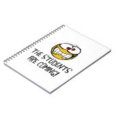 De studenten komen notitieboek (Linkerzijde)