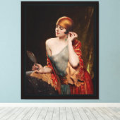 De Studio Mirror van Albert Henry Collings Canvas Afdruk (Insitu (Houten vloer))