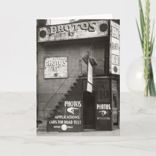 De Studio van de foto, 1934 Kaart (Voorkant)