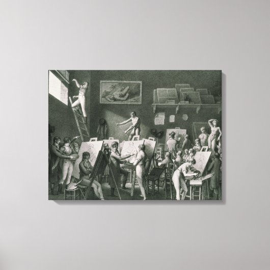 De Studio van Jacques Louis David Canvas Afdruk (Voorkant)