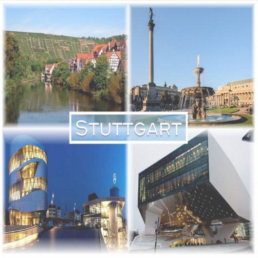 DE Stuttgart - Neckar - Schlossplatz - Sticker (Voorkant)