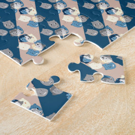 De suburrels achtergrond patroon legpuzzel