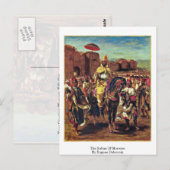 De sultan van Marokko door Eugene Delacroix Briefkaart (Voorkant / Achterkant)