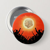 De Sun King Donald Trump Ronde Button 7,6 Cm (Voorkant /achterkant)