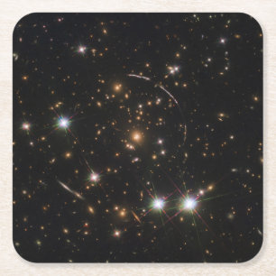 De Sunburst Arc in een enorme sterrenstelsel clust Vierkante Kartonnen Onderzetter