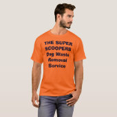 DE SUPER SCOOPERS DOG Waste Removal Service T-shirt (Voorkant volledig)
