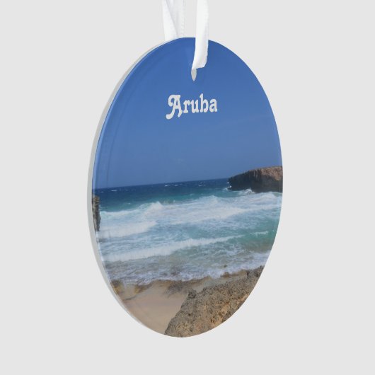 De superbes vagues s'écrasent à Aruba (devant)