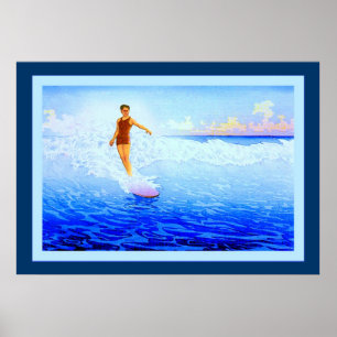 De Surf Rider ~ Hawaii ~ fijne kunst Poster