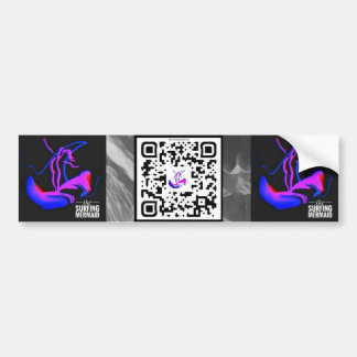 De Surfende Zeemeermin #thesurfingmermaid Bumpersticker