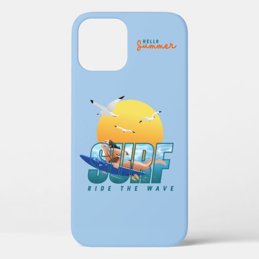 De surfer rijdt de golf | (F) Case-Mate iPhone Case (Achterkant)