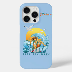 De surfer rijdt de golf   (M) iPhone 15 Pro Case