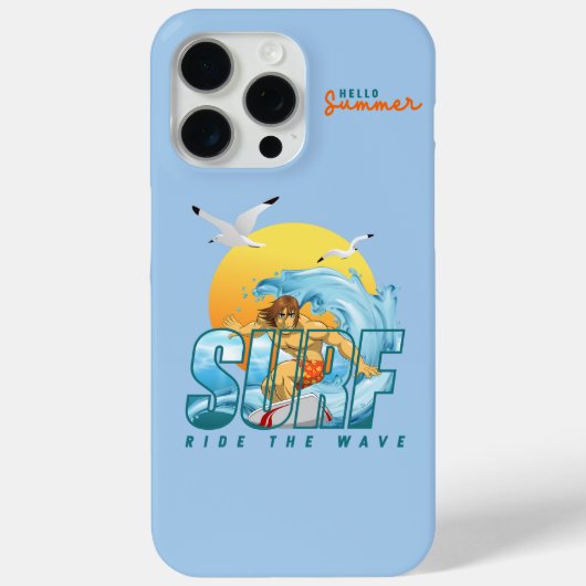 De Surfer rijdt op de Golf | M) Case-Mate iPhone Case (Achterkant)