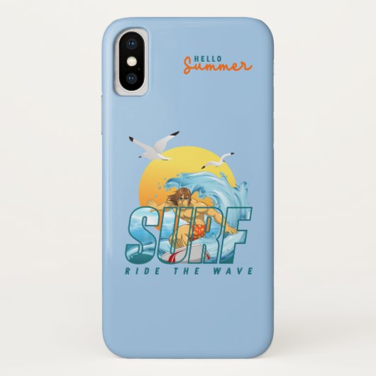 De Surfer rijdt op de Golf | M) Case-Mate iPhone Case (Achterkant)