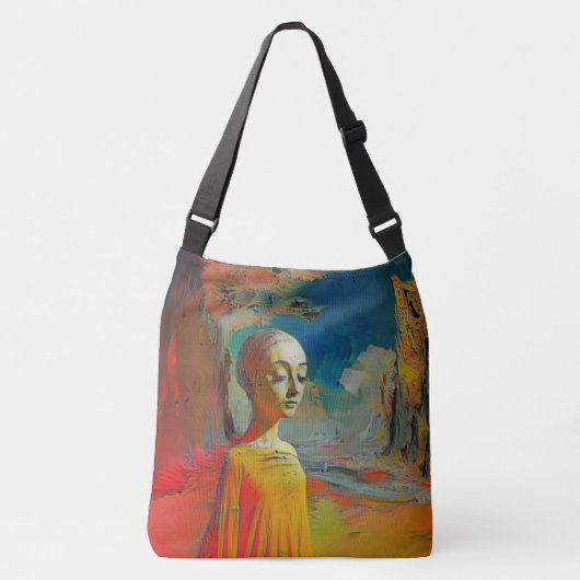 De surrealisme van dit alles crossbody tas (Voorkant)