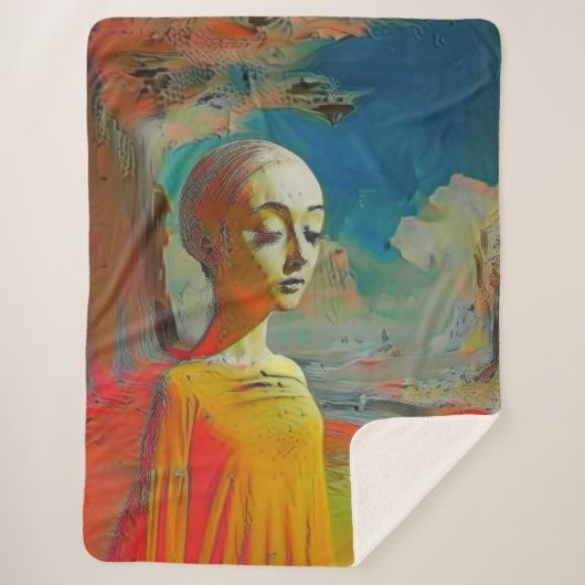 De surrealisme van dit alles sherpa deken (Voorkant)