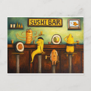 De sushi-balk briefkaart