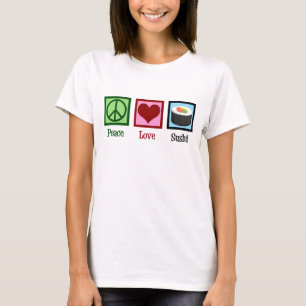 De Sushi van de Liefde van de vrede T-shirt