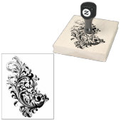 De Swirl Rubber Stamp 4x5 Rubberstempel (Gestempeld)