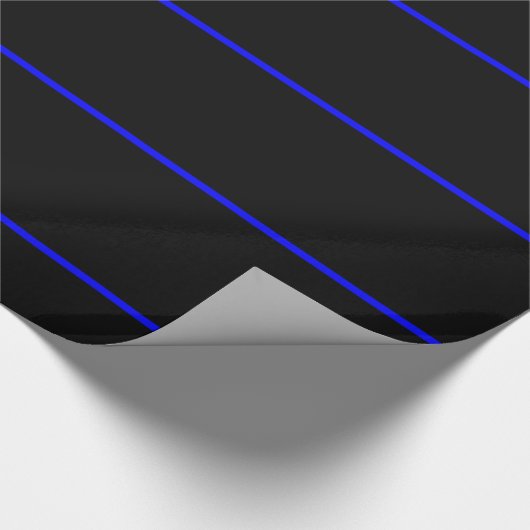 De symbolische dun blauwe lijn grafisch cadeaupapier (Hoek)