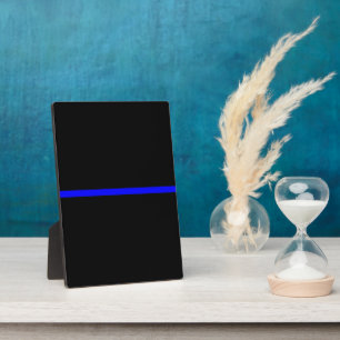 De symbolische dun blauwe lijn grafisch fotoplaat