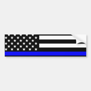 De symbolische dun blauwe lijn grafische Amerikaan Bumpersticker