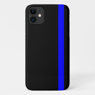De symbolische dun blauwe lijn op zwart iPhone 11 hoesje