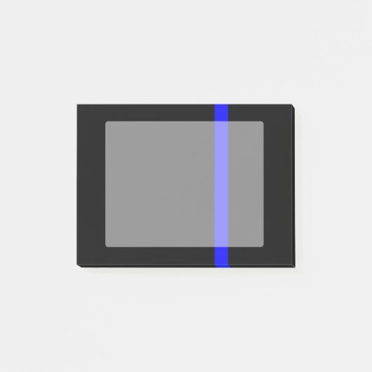 De symbolische dun blauwe lijn verticaal post-it® notes (Voorkant)