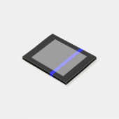 De symbolische dun blauwe lijn verticaal post-it® notes (Schuin)