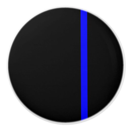 De symbolische dun blauwe lijn Verticale stijl Keramische Knop (Voorkant)