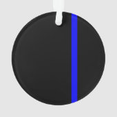 De symbolische dun blauwe lijn Verticale stijl Ornament (achterkant)