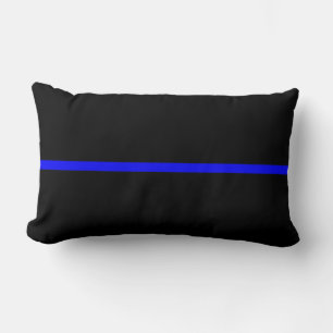 De symbolische dun blauwe lijnverklaring kussen
