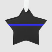 De symbolische dun blauwe lijnverklaring ornament (achterkant)